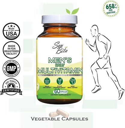 Mens Multivitamin - Daily Multi Vitamins B12, C,