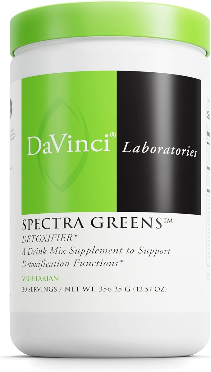 DAVINCI Labs Spectra Greens Detoxifier - Probiotic Supplement Aids Digestive Health Heart Health & Detoxification* - Immune Health Supplement with Digestive Enzymes - 30 Servings (356.25 g)