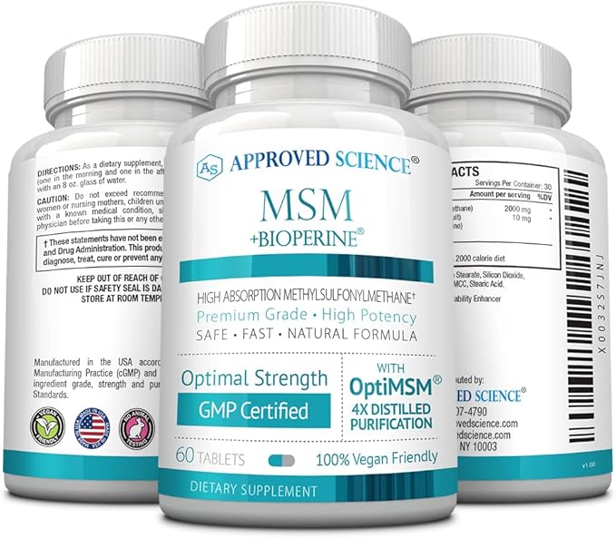 Approved Science MSM 2000 mg 180 Tablets