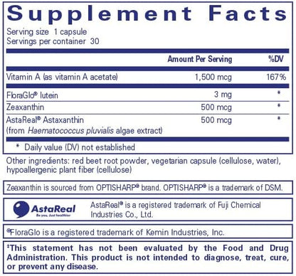 Pure Encapsulations Vitamin A + Carotenoids 30 Capsules