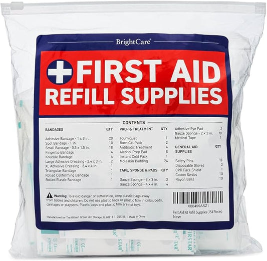 First Aid Kit Refill Supplies 154 Piece