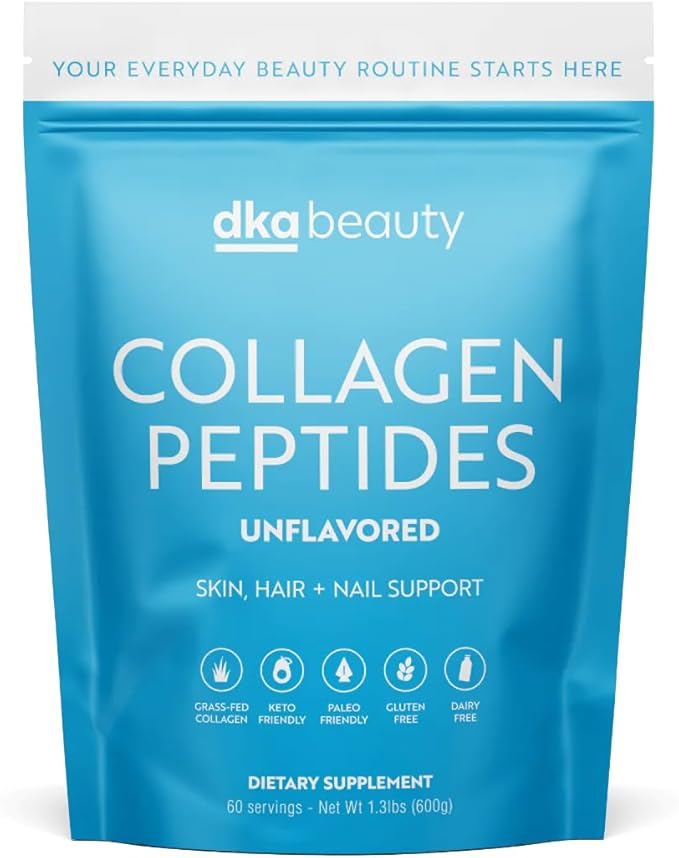 Dr. Kellyann Hydrolyzed Collagen Peptides Protein (60 Servings, 1.3lbs) Grass 9g, Collagen 10g