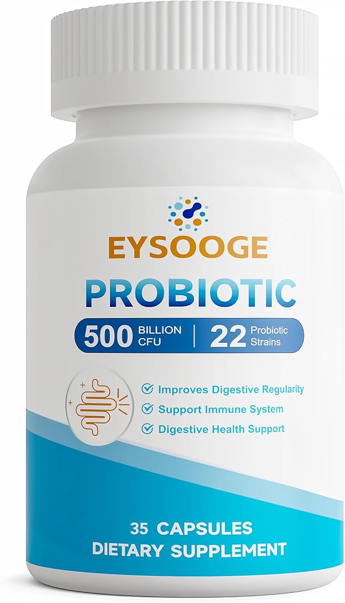 Probiotics for Women and Men, 500 22 Probiotics 390mg Prebiotic 35 Count,