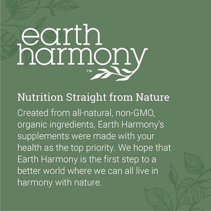 Earth Harmony Calcium D-Glucarate 1200mg 500mg - 120 Capsules (2-Month Supply)