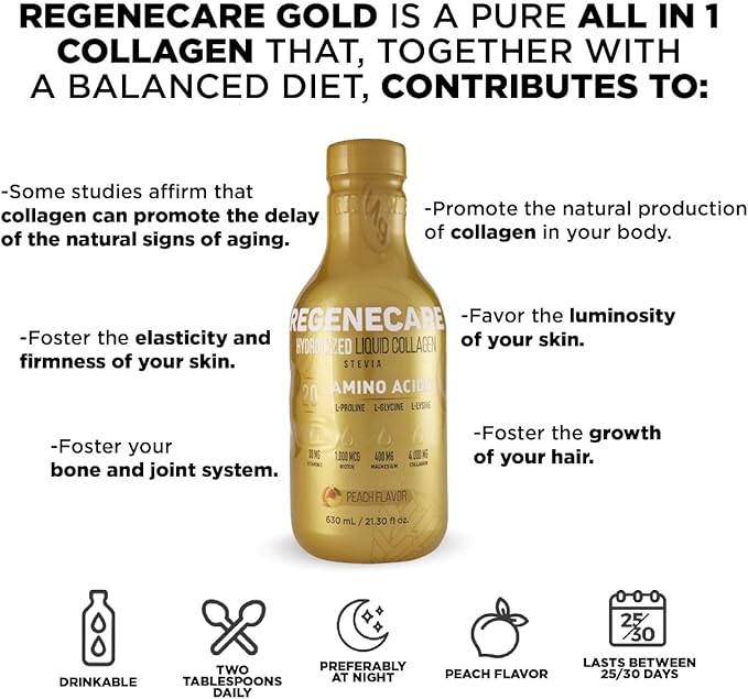 REGENECARE HYDROLYZED Liquid Collagen for Women 20 Amino (630 ML 21.30 FL