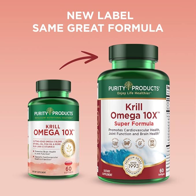 Purity Products Krill Omega-3 10x more 60 SoftGels