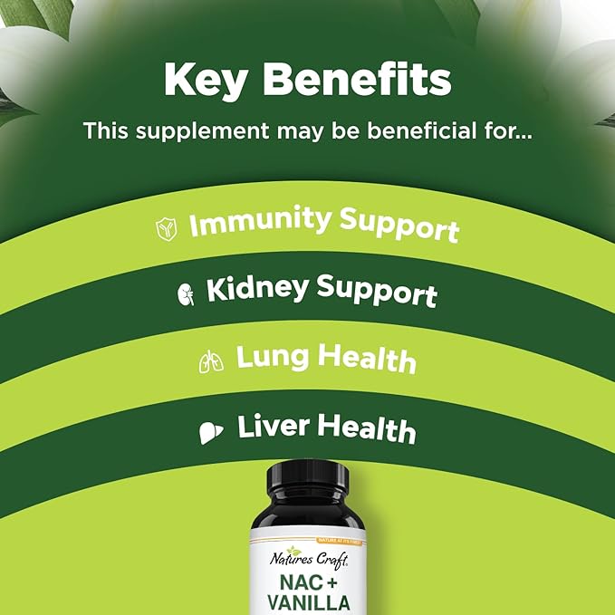 NAC Supplement N-Acetyl Cysteine with Vanilla 600mg Amino