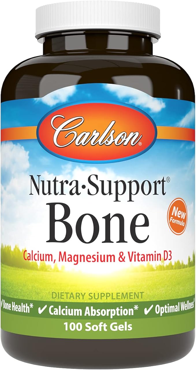 Carlson - Nutra-Support Bone, Calcium, Magnesium D3, Bone 100 Softgels