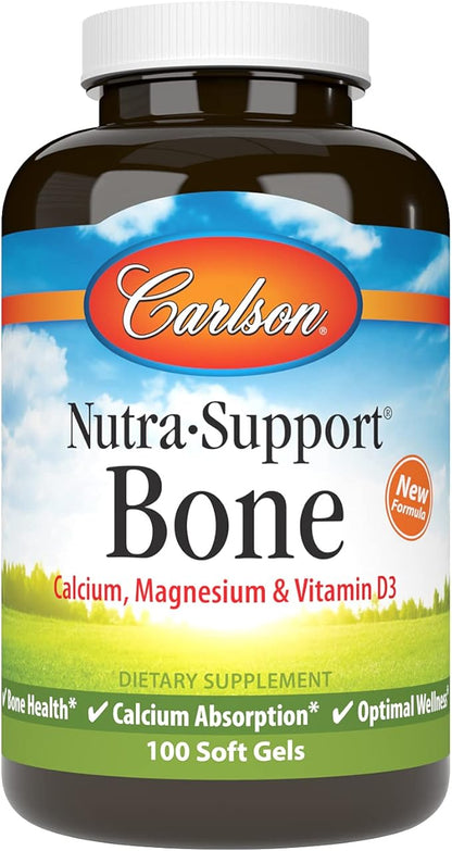 Carlson - Nutra-Support Bone, Calcium, Magnesium D3, Bone 100 Softgels