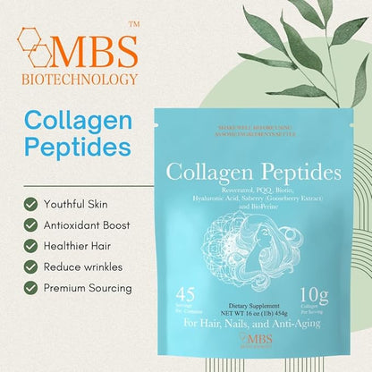 45 Servings. Best Collagen Peptides Powder