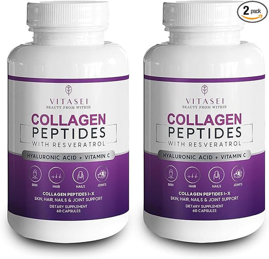 Collagen Peptide Capsules with Hyaluronic Acid, 60 Count 2)