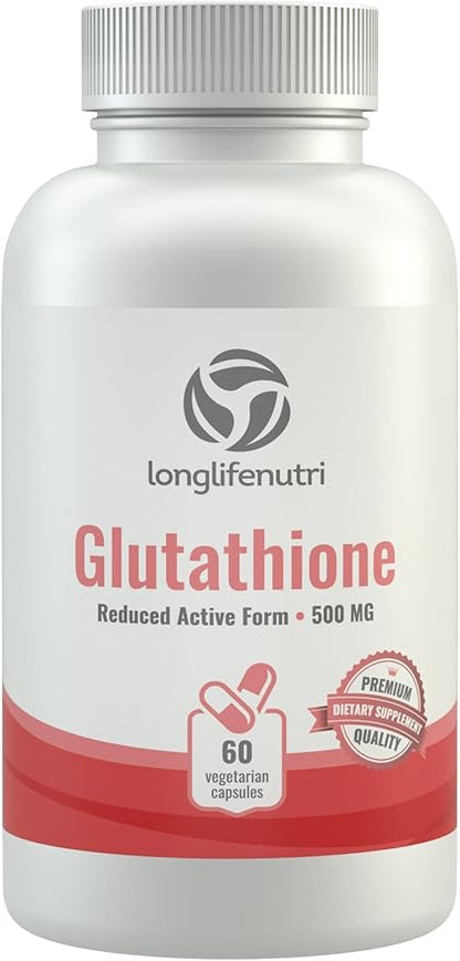 Reduced L Glutathione 500mg GSH 60 Veg