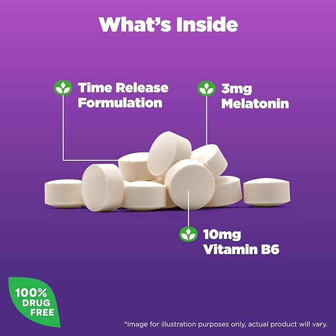 Natrol Melatonin Time Release Tablets, Helps 100% Vegetarian, 3mg, 100 100 Count