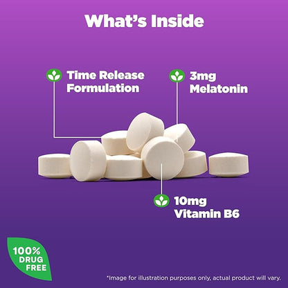 Natrol Melatonin Time Release Tablets, Helps 100% Vegetarian, 3mg, 100 100 Count