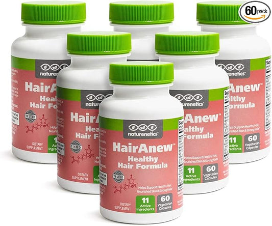 HairAnew Hair Growth Vitamins for Thicker 11 Hair 5000mcg Biotin 60 Capsules (6)