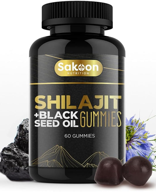 Pure Shilajit Supplement Gummies with Black