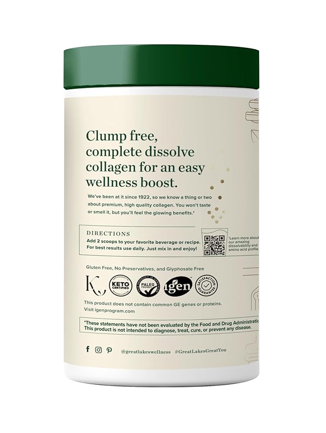 Great Lakes Wellness Collagen Peptides Powder 10 oz