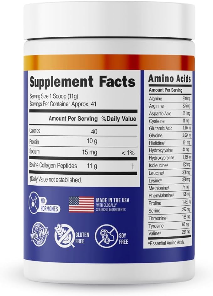 Quick Dissolving Collagen Peptides Powder 41 Servings, 16 OZ