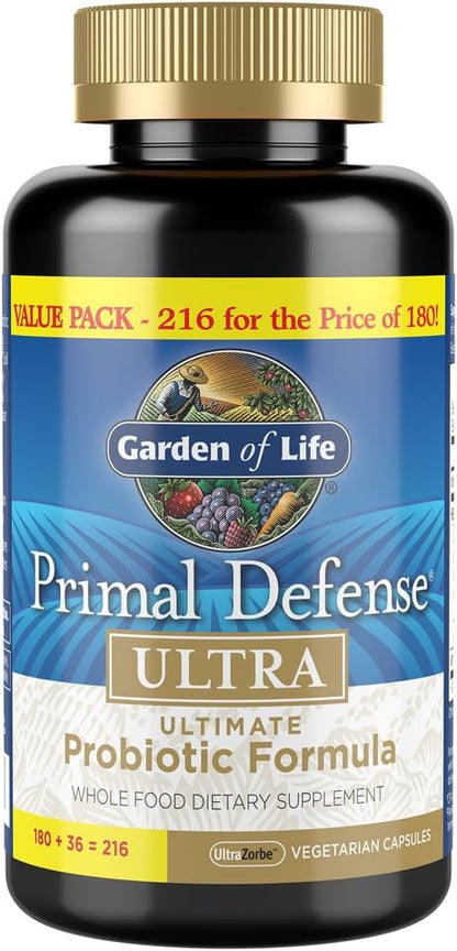 Garden of Life Whole Food Probiotic Supplement 216 Vegetarian