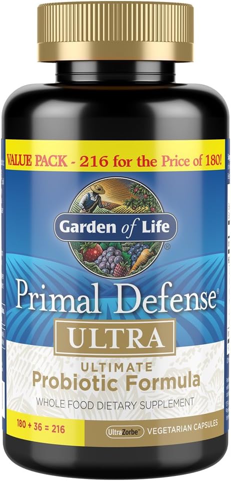 Garden of Life Whole Food Probiotic Supplement 216 Vegetarian