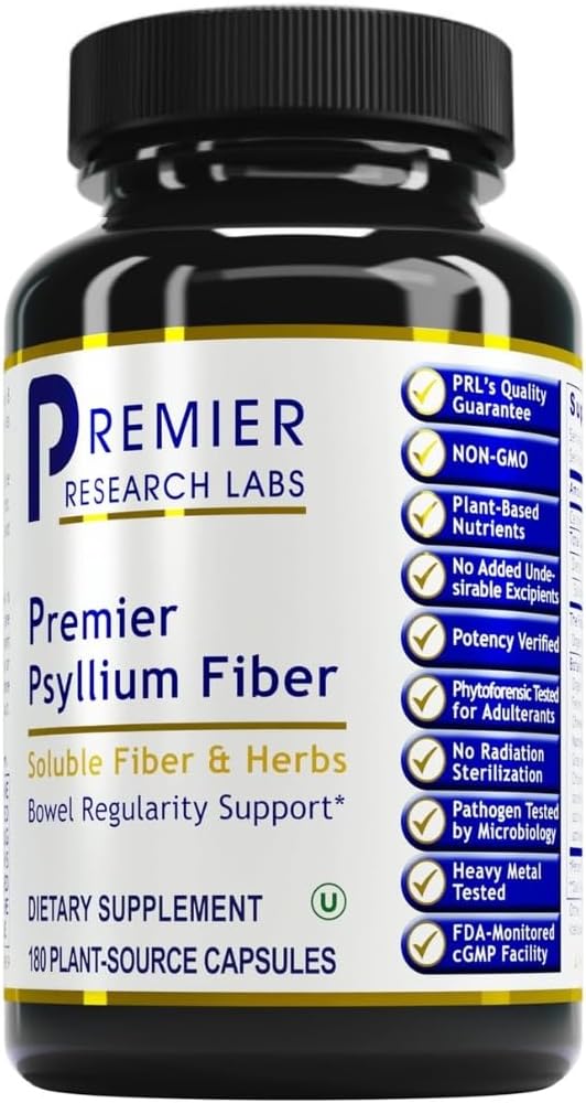 Premier Research Labs Psyllium Fiber 180 Plant-Source