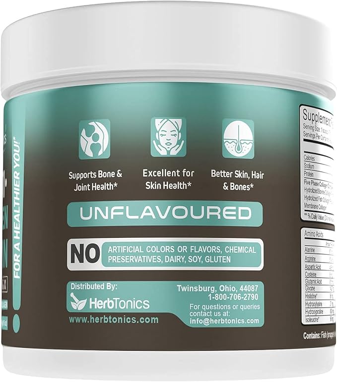 Herbtonics Multi Collagen Protein Powder Collagen (1,2,3,5 and 10) A