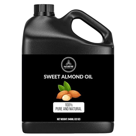 Naturevibe Botanicals Sweet Almond Oil 32 Ounces 100% Pure