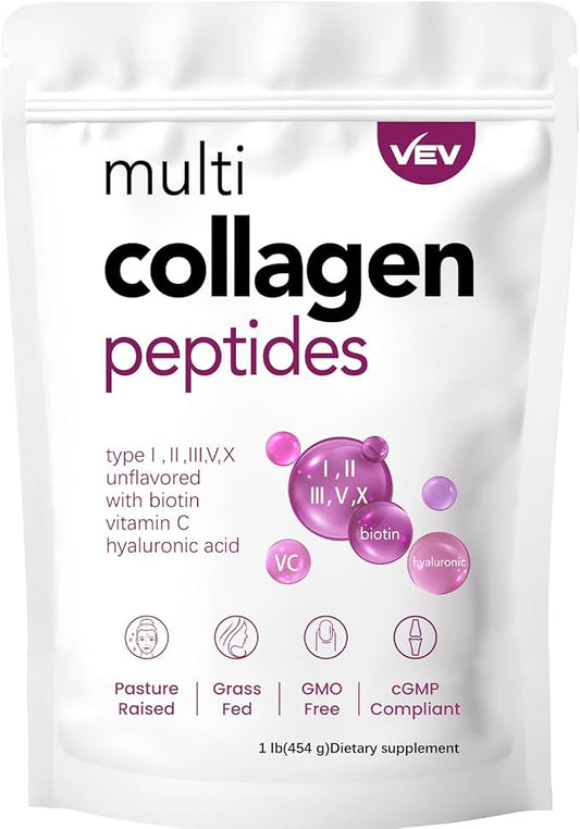 Multi Collagen Peptides Powder, 1 Pound