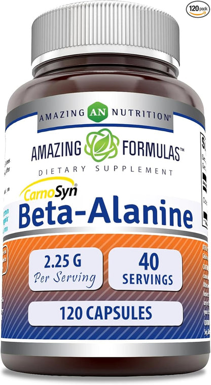 Amazing Formulas Beta Alanine Supplement 2250 Mg 120 Capsules