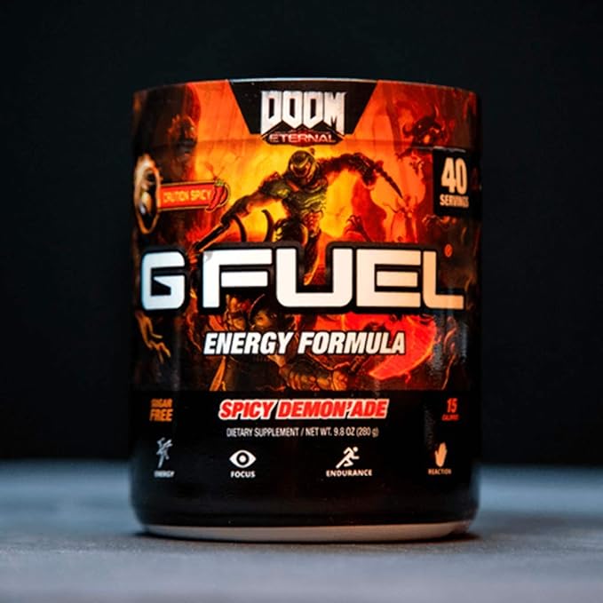 G Fuel Watermelon Energy Powder, Sugar Free, Clean Caffeine Focus Supplement, Water Mix, Focus Amino, Vitamin + Antioxidants Blend, 9.8 oz (40 Servings)