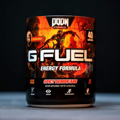 G Fuel Watermelon Energy Powder, Sugar Free, Clean Caffeine Focus Supplement, Water Mix, Focus Amino, Vitamin + Antioxidants Blend, 9.8 oz (40 Servings)
