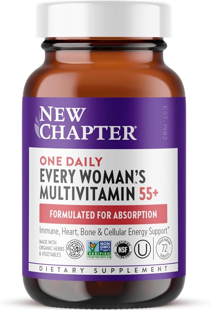 New Chapter Women's Multivitamin 50 plus 20+ Nutrients 55+, Gentle 72 Count