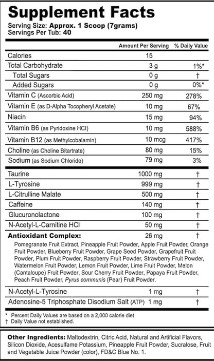 G Fuel Watermelon Limeade Energy Drink Powder, Pre Workout Caffeine Powder, Energy Powder Drink Mix for Gaming, Sugar Free Focus Amino, Vitamin + Antioxidants, 9.9oz (Watermelon Limeade, 40 Servings)