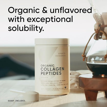 Sports Research­® Organic Collagen Peptides 30 Servings