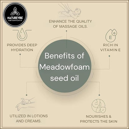Naturevibe Botanicals Meadowfoam Oil 32 Ounces 100% Pure