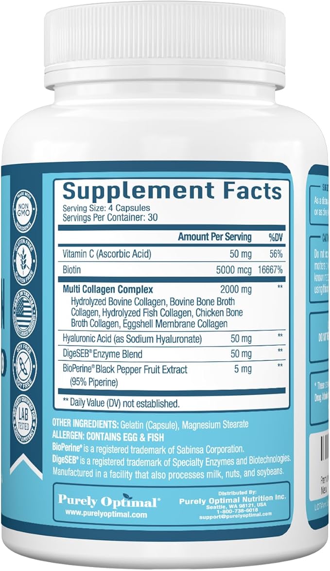 Premium Multi Collagen Peptides (Types I, 120 Collagen