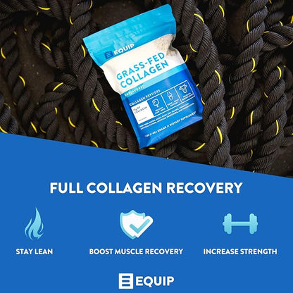 Equip Foods Grass Fed Collagen Powder -100% Hydrolyzed 1 Pound,