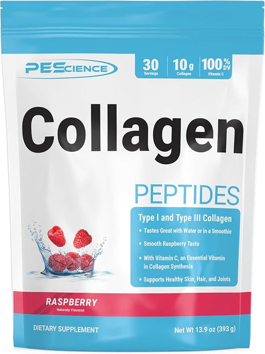 PEScience Collagen Peptides Powder, Hydrolyzed Collagen 30 Servings,