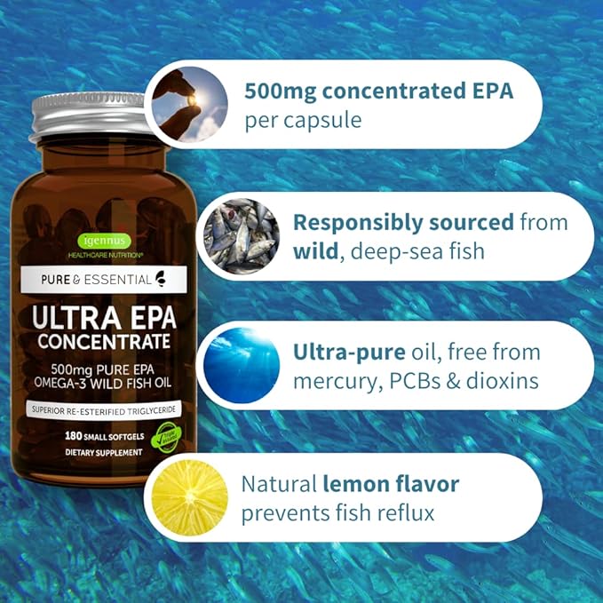 Ultra Pure EPA, Omega-3 Concentrate 500 180 Small