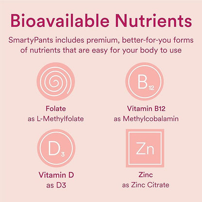 SmartyPants Women's Multivitamin Gummies, Sugar Free: 3 (ALA), D3, C, B12, B6, B6, Vitamin 60 Count (20 Day