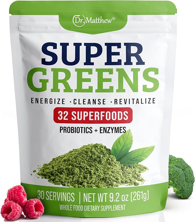 Green Juice Powder. Supergreens Superfood Powder. 32 Superfoods