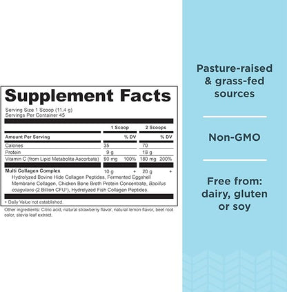 Ancient Nutrition Collagen Powder Protein, Multi 45 Servings, 18.1oz