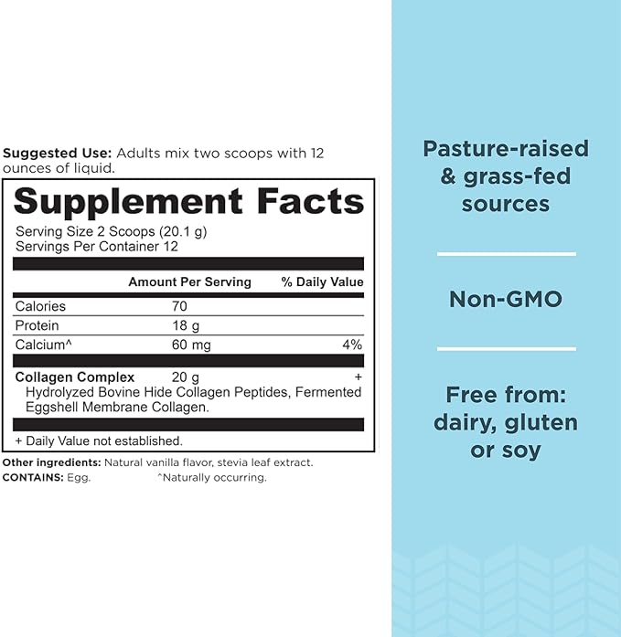 Ancient Nutrition Collagen Peptides, Collagen Peptides 12 Servings, 20g Collagen