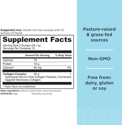 Ancient Nutrition Collagen Peptides, Collagen Peptides 12 Servings, 20g Collagen