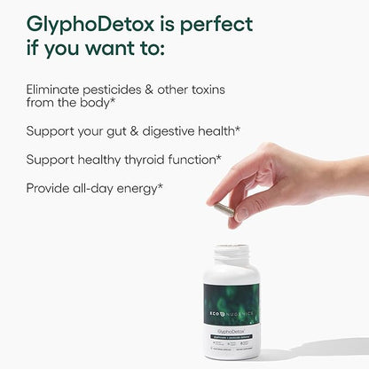 EcoNugenics GlyphoDetox Supplement – Safely Remove 60 Capsules
