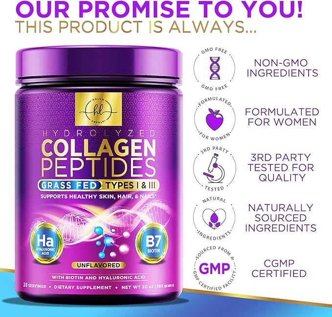 Hello Lovely! Collagen Peptides Powder 28 Servings