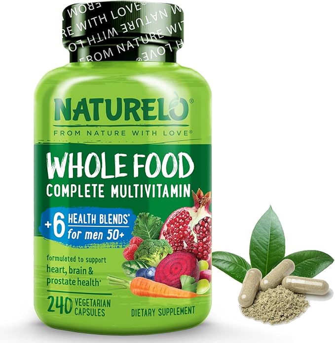 NATURELO Whole Food Multivitamin for Men 50+ 240 Capsules
