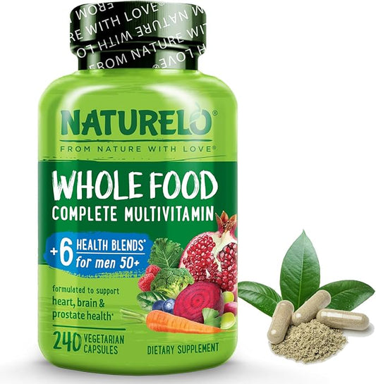 NATURELO Whole Food Multivitamin for Men 50+ 240 Capsules