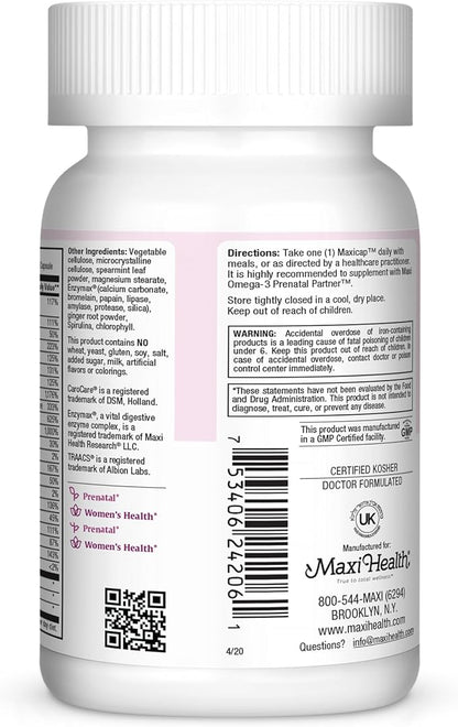 Maxi Health Prenatal Caps Multivitamins 60 Count