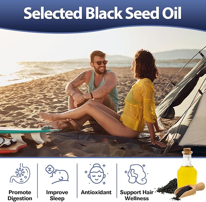 25-in-1 Sea Moss Black Seed Oil 18525mg, Sea C&D3 for 120 Caps